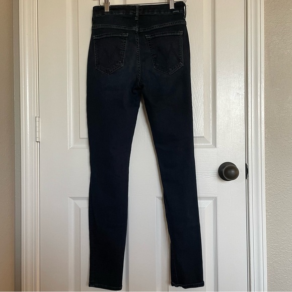 MOTHER High Rise Looker 26 Coffee Tea or Me? Dark Skinny - Picture 3 of 12